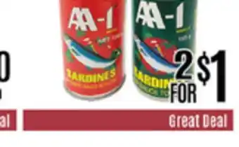 Nations Fresh Foods Aa-1 sardines offer