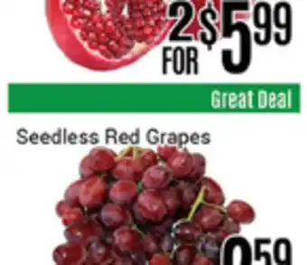 Nations Fresh Foods Seedless red grapes offer