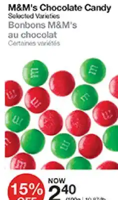 Bulk Barn Bonbons m&m's au chocolat offer