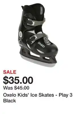 Decathlon Oxelo kids' ice skates - play 3 black offer