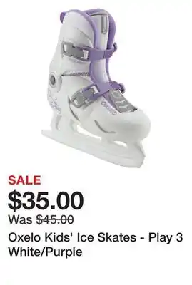 Decathlon Oxelo kids' ice skates - play 3 white/purple offer