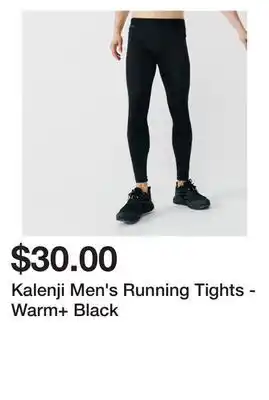 Decathlon Kalenji men's running tights - warm+ black offer