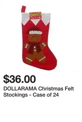 Dollarama Dollarama christmas felt stockings - case of 24 offer