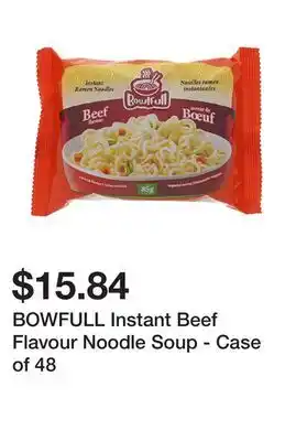 Dollarama Bowfull instant beef flavour noodle soup - case of 48 offer