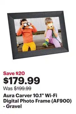 Best Buy Aura carver 10.1 wi-fi digital photo frame (af900) - gravel offer