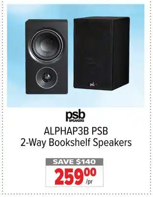 2001 Audio Video Psb 2-way bookshelf speakers offer