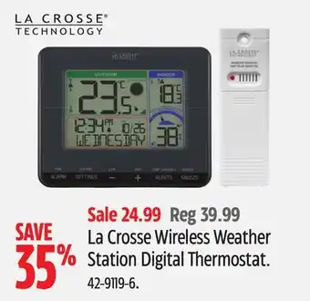 Canadian Tire La crosse wireless weather station digital thermostat offer