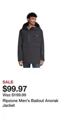 Sport Chek Ripzone men's bailout anorak jacket offer