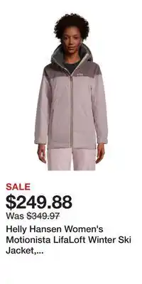 Sport Chek Helly hansen women's motionista lifaloft winter ski jacket, insulated, hooded, waterproof offer