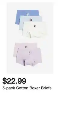 H&M 5-pack cotton boxer briefs offer