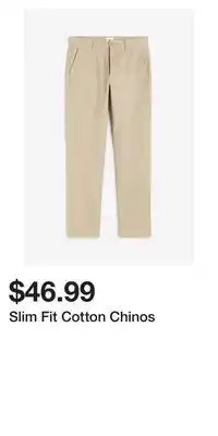 H&M Slim fit cotton chinos offer