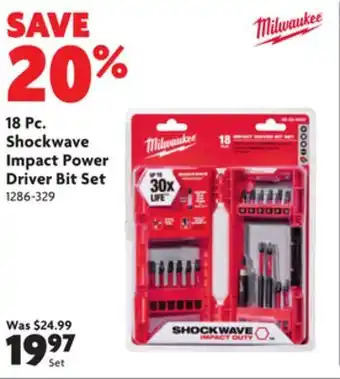 Home Hardware 18 pc. shockwave impact power driver bit set offer