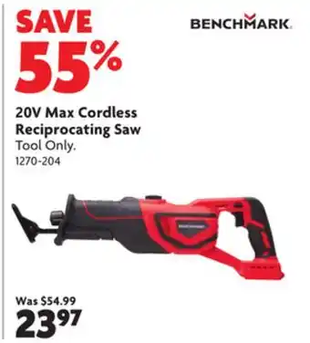 Home Hardware 20v max cordless reciprocating saw offer