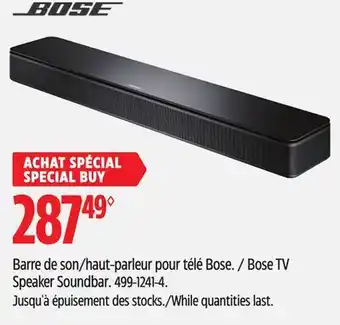 Canadian Tire Bose tv speaker soundbar offer