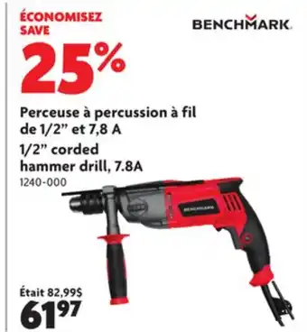 Home Hardware 1/2 corded hammer drill, 7.8a offer