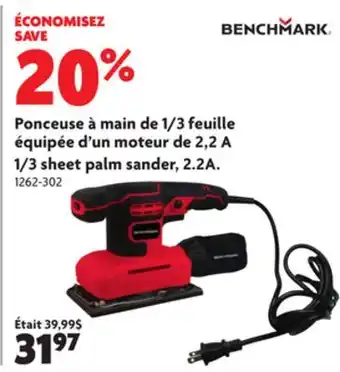 Home Hardware 1/3 sheet palm sander, 2.2a offer
