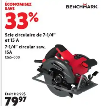 Home Hardware 7-1/4 circular saw, 15a offer