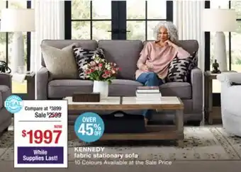 La Z Boy Kennedy fabric stationary sofa offer