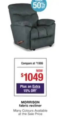 La Z Boy Morrison fabric recliner offer