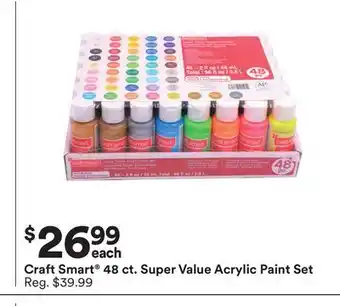 Michaels Craft smart 48 ct. super value acrylic paint set offer