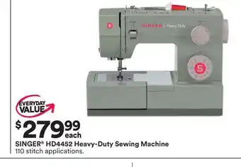 Michaels Singer hd4452 heavy-duty sewing machine offer
