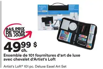 Michaels Ensemble de 101 fournitures d'art de luxe avec chevalet d'artist's loft offer
