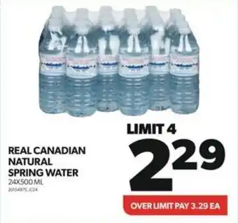Real Canadian Superstore REAL CANADIAN NATURAL SPRING WATER 24X500 ML offer