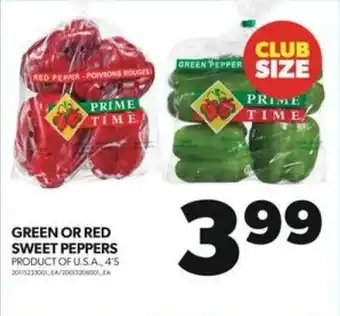 Real Canadian Superstore GREEN OR RED SWEET PEPPERS 4'S offer