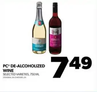 Real Canadian Superstore PC DE-ALCOHOLIZED WINE offer