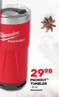 Bumper to Bumper Milwaukee packout tumbler offer
