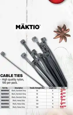 Bumper to Bumper Mäktig cable ties offer