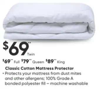 Sleep Country Classic cotton mattress protector offer