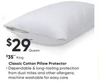 Sleep Country Classic cotton pillow protector offer