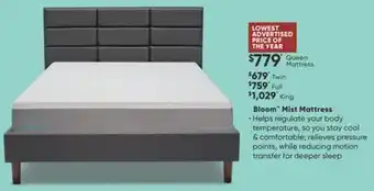 Sleep Country Bloom mist mattress offer