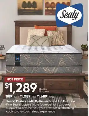 Sleep Country Sealy posturepedic optimum grand era mattress offer