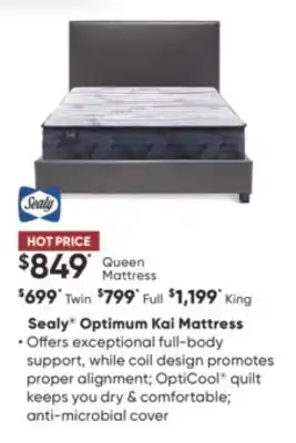 Sleep Country Sealy optimum kai mattress offer