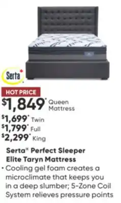 Sleep Country Serta perfect sleeper elite taryn mattress offer