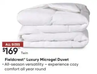 Sleep Country Fieldcrest luxury microgel duvet offer