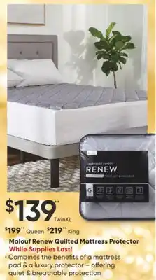 Dormez Vous Malouf renew quilted mattress protector offer