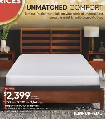 Dormez Vous Tempur-pedic cloud mattress offer