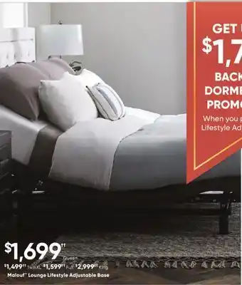 Dormez Vous Malouf lounge lifestyle adjustable base offer