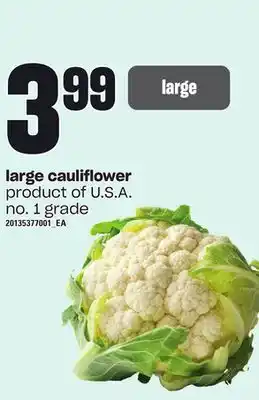 Independent Grocer Large cauliflower offer
