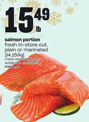 Independent Grocer Salmon portion offer