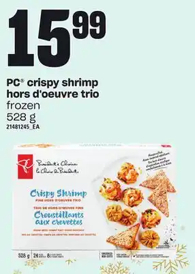 Independent Grocer Pc crispy shrimp hors d'oeuvre trio, 528 g offer