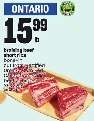 Independent Grocer Braising beef short ribs offer