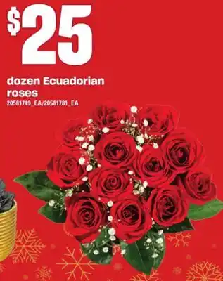 Independent Grocer Dozen ecuadorian roses offer