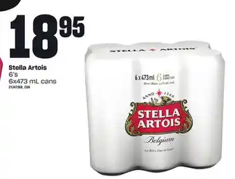 Loblaws Stella artois 6's, 6x473 ml cans offer
