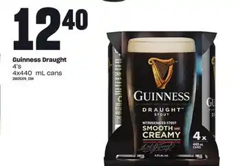 Loblaws Guinness draught, 4's, 4x440 ml cans offer
