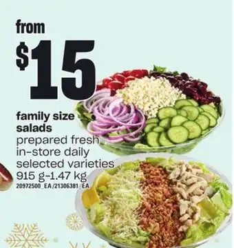 Loblaws Family size salads 915 g-1.47 kg offer