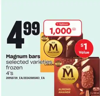 Loblaws Magnum bars, 4's offer